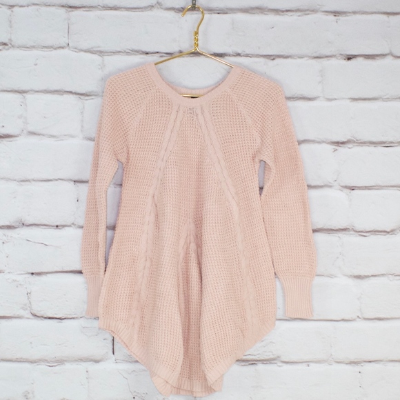 Agnes & Dora Sweaters - NWOT Agnes & Dora Pink Crewneck Knitted Flare Style Bottom Pullover Sweater Sz S